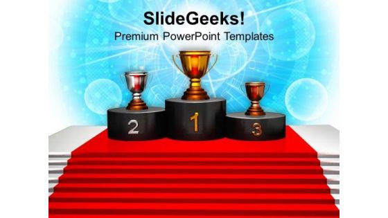 Image Of Winner Podium PowerPoint Templates Ppt Backgrounds For Slides 0213