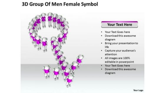 Images Of Business People 3d Group Men Female Symbol PowerPoint Slides