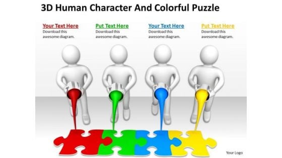 Images Of Business People And Colorful Puzzle PowerPoint Templates Ppt Backgrounds For Slides