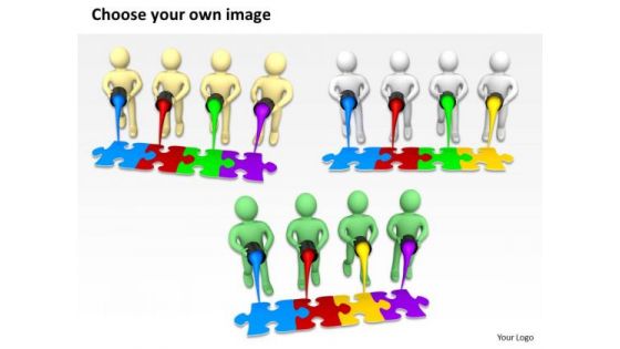 Images Of Business People And Colorful Puzzle PowerPoint Templates Ppt Backgrounds For Slides