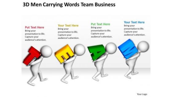 Images Of Business People Carrying Words Team PowerPoint Presentation Slides