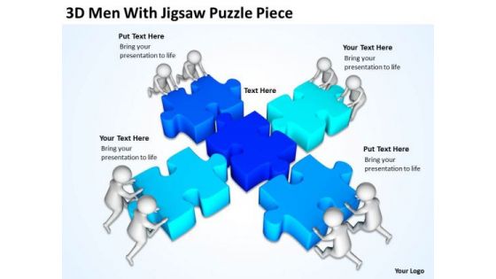 Images Of Business People With Jigsaw Puzzle Piece PowerPoint Templates Ppt Backgrounds For Slides