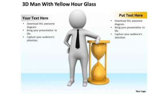 Images Of Business People With Yellow Hour Glass PowerPoint Templates Ppt Backgrounds For Slides