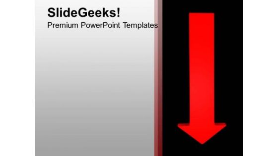 Imgae Of Red Down Arrow PowerPoint Templates Ppt Backgrounds For Slides 0213