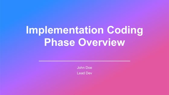 Implementation Coding Phase Overview PPT Example AT