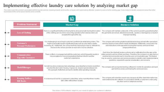 Implementing Effective Laundry Fresh Laundry Service Business Plan Go To Market Strategy Template Pdf