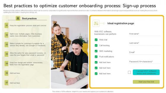 Implementing Strategies To Enhance Best Practices To Optimize Customer Onboarding Process Formats PDF