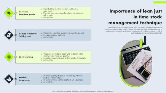 Importance Of Lean Just In Time Stock Management Technique Infographics Pdf