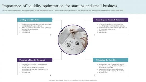 Importance Of Liquidity Optimization For Startups And Small Business Pictures Pdf Importance Of Liquidity Optimization For Startups And Small Business Pictures Pdf