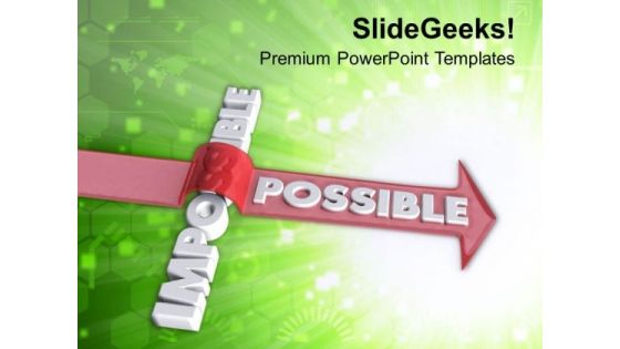 Impossible Is Possible Success Theme PowerPoint Templates Ppt Backgrounds For Slides 0613