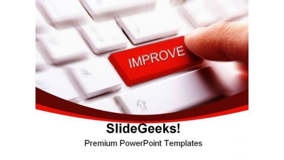 Improve Keyboard Key Business PowerPoint Backgrounds And Templates 1210