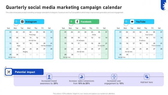 Improving Business Marketing Performance Quarterly Social Media Marketing CRP DK SS V