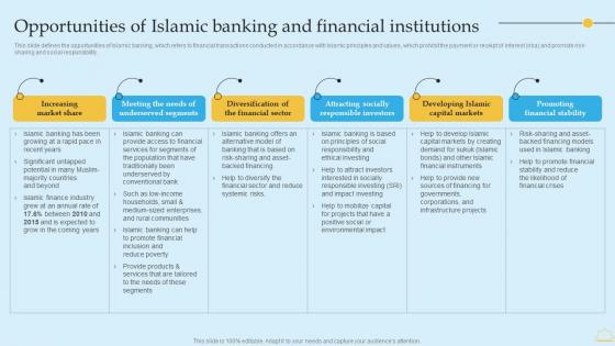 In Depth Analysis Of Islamic Banking Opportunities Of Islamic Banking And Financial Institutions Elements PDF