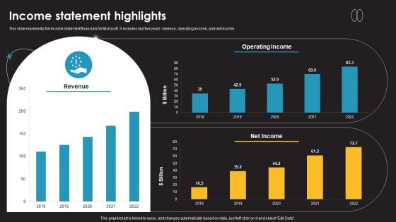 Income Statement Highlights Information Technology Services Provider Company Profile CP SS V Income Statement Highlights Information Technology Services Provider Company Profile CP SS V