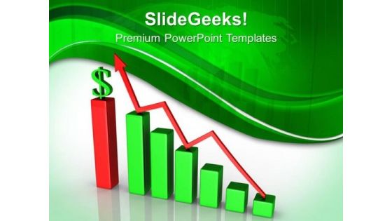 Increase Bar Graph Dollar Business PowerPoint Templates And PowerPoint Themes 0612