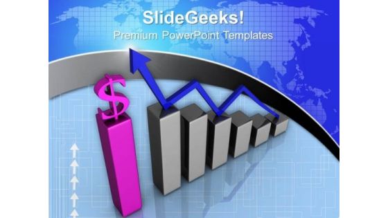 Increase In Dollar Graph Business PowerPoint Templates And PowerPoint Themes 0812