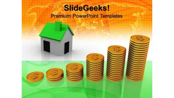 Increase In Prizes Real Estate PowerPoint Templates And PowerPoint Themes 0912