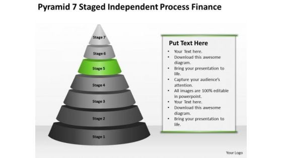 Independent Process Finance Ppt 5 Executive Summary Example Business Plan PowerPoint Templates