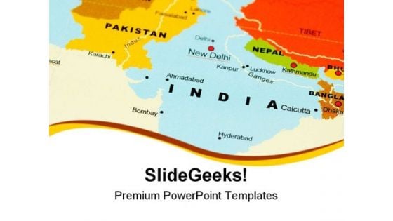 India On Map Globe PowerPoint Templates And PowerPoint Backgrounds 0811