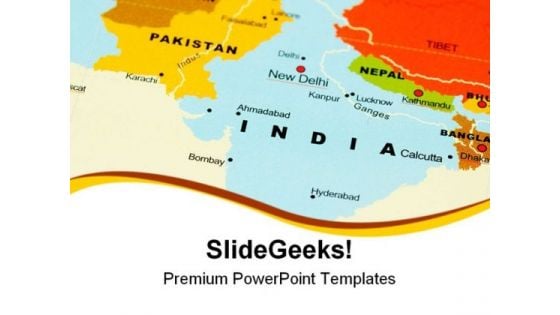 India On Map Globe PowerPoint Themes And PowerPoint Slides 0811 India On Map Globe PowerPoint Themes And PowerPoint Slides 0811