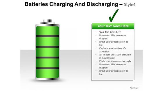 Indicator Batteries Charging And Discharging 4 PowerPoint Slides And Ppt Diagram Templates