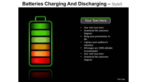 Indicator Batteries Charging And Discharging 5 PowerPoint Slides And Ppt Diagram Templates