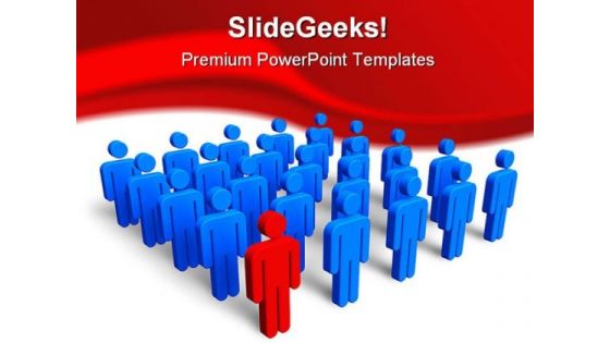 Individuality Concept Leadership PowerPoint Themes And PowerPoint Slides 0411