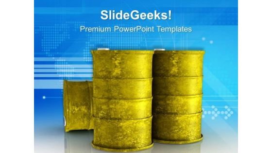 Industrial Oil Barrels PowerPoint Templates Ppt Backgrounds For Slides 0513