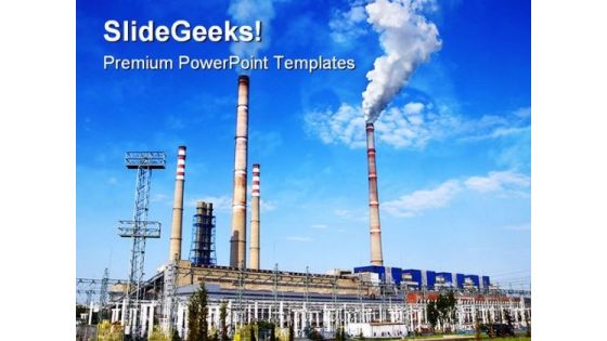 Industrial Pollution Enviornment PowerPoint Template 0810