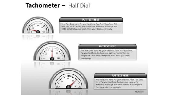 Industrial Tachometer Half Dial PowerPoint Slides And Ppt Diagram Templates