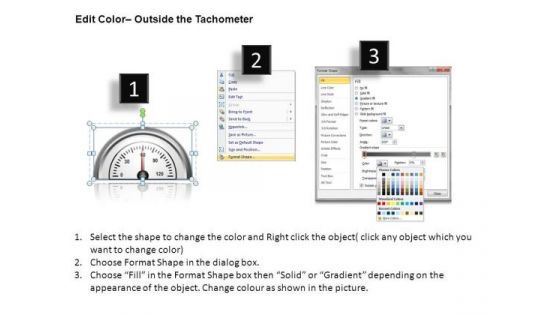 Industrial Tachometer Half Dial PowerPoint Slides And Ppt Diagram Templates