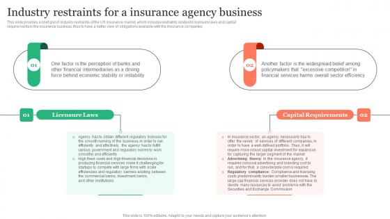 Industry Restraints For A Insurance Agency Insurance Business Plan Diagrams Pdf