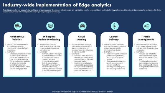 Industry Wide Implementation Of Edge Analytics Background Pdf