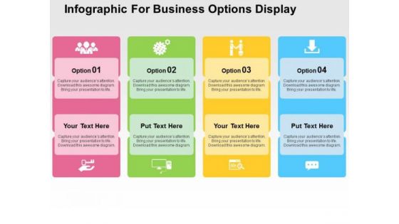 Infographic For Business Options Display PowerPoint Templates