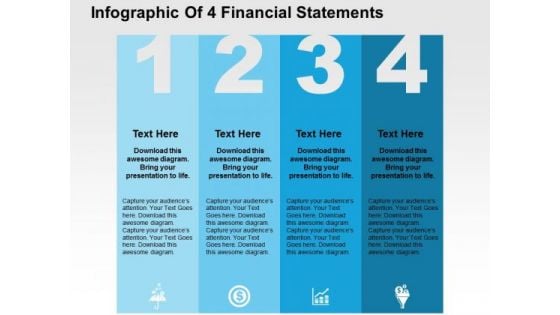 Infographic Of 4 Financial Statements PowerPoint Template