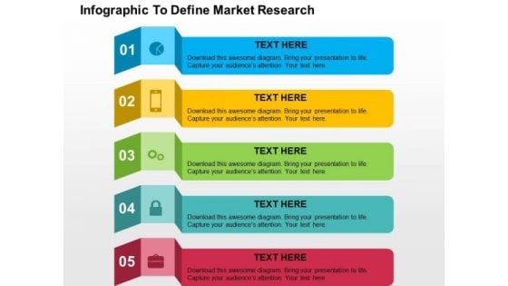 Infographic To Define Market Research PowerPoint Template