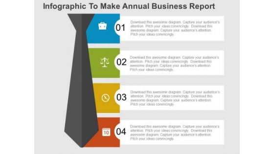 Infographic To Make Annual Business Report PowerPoint Templates