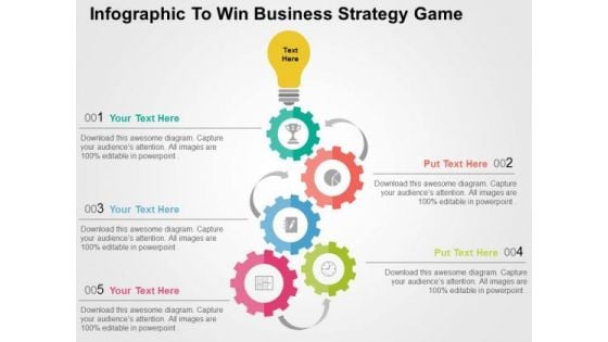 Infographic To Win Business Strategy Game PowerPoint Template