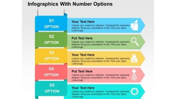 Infographics With Number Options PowerPoint Templates