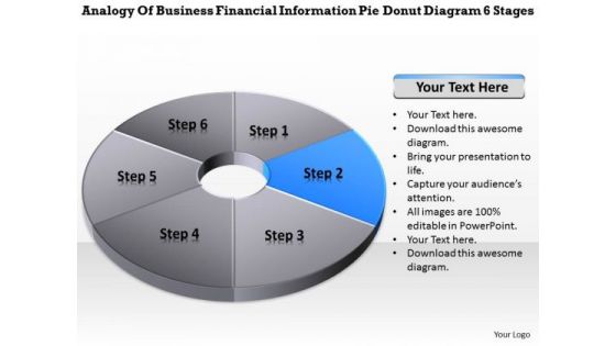 Information Pie Donut Diagram 6 Stages Sample Of Business Proposal PowerPoint Slides