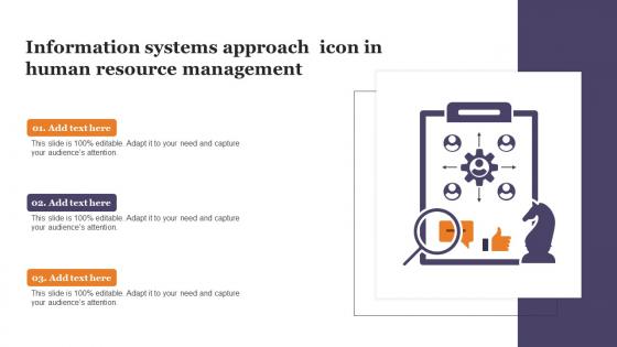 Information Systems Approach Icon In Human Resource Management Demonstration Pdf