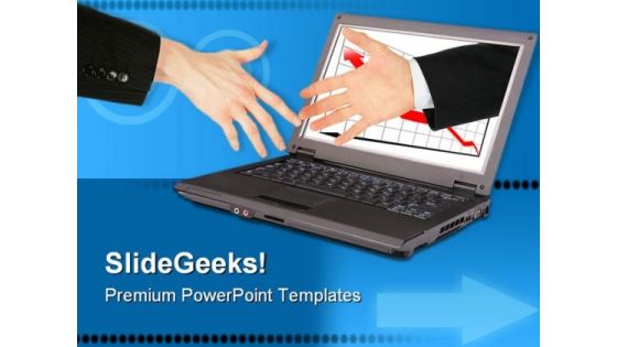 Information Technology Handshake PowerPoint Templates And PowerPoint Backgrounds 0711