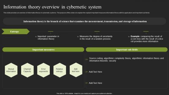 Information Theory Overview In Cybernetic System Ideas Pdf