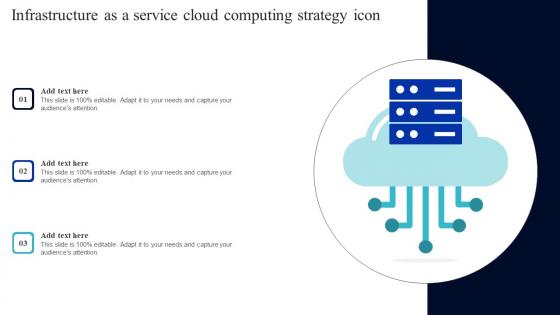 Infrastructure As A Service Cloud Computing Strategy Icon Elements Pdf