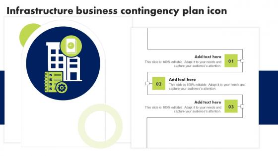 Infrastructure Business Contingency Plan Icon Slides Pdf