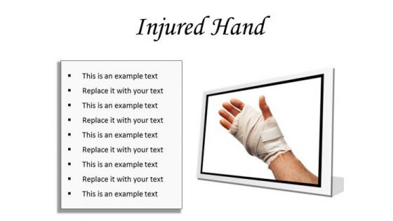 Injured Hand Medical PowerPoint Presentation Slides F