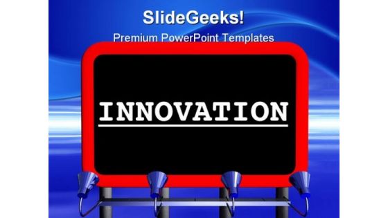 Innovation Signpost Metaphor PowerPoint Templates And PowerPoint Backgrounds 0711