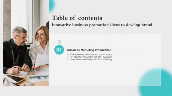 Innovative Business Promotion Ideas To Develop Brand Complete Deck