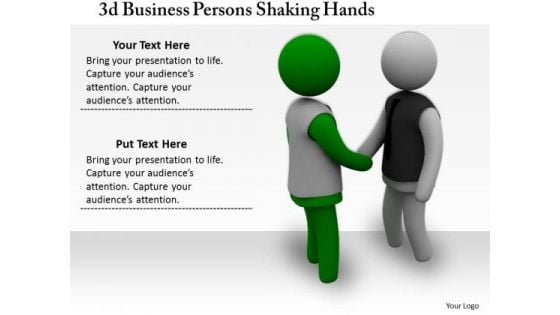 Innovative Marketing Concepts 3d Business Persons Shaking Hands Character Modeling