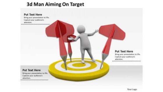Innovative Marketing Concepts 3d Man Aiming Target Business Statement